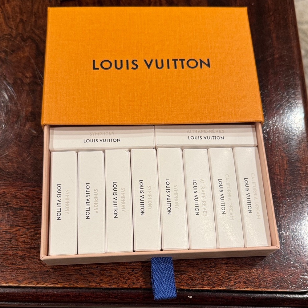 Louis Vuitton Orange Box with 10 Perfume Samples